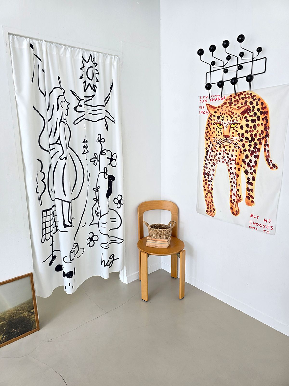 블랑쉬하우스(BLANCHE HOUSE) 블랑쉬 레오파드 와일드 아트 패브릭 포스터
