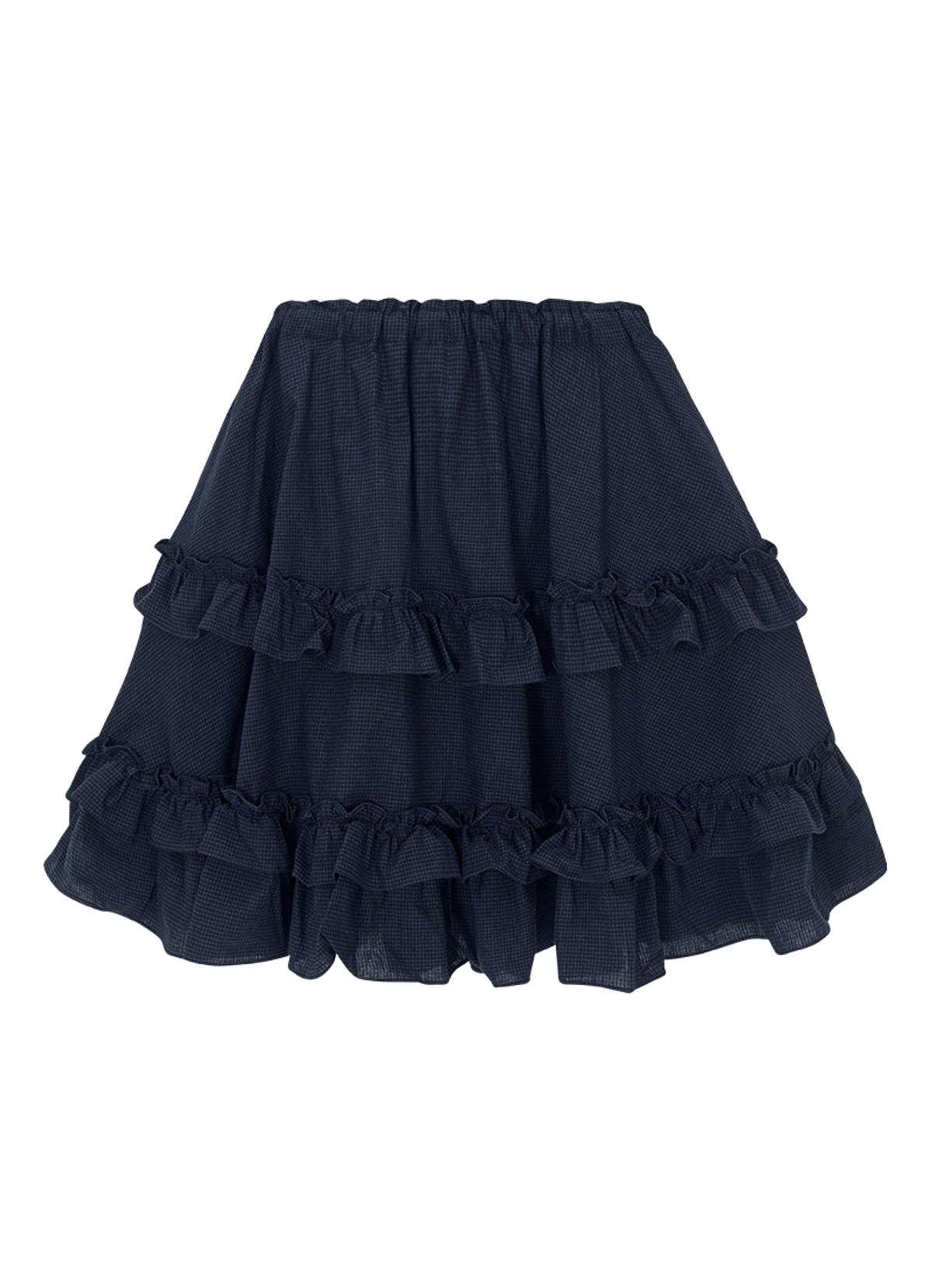 애즈온(ASON) CHECK KANGKANG MIDI SKIRT / NAVY