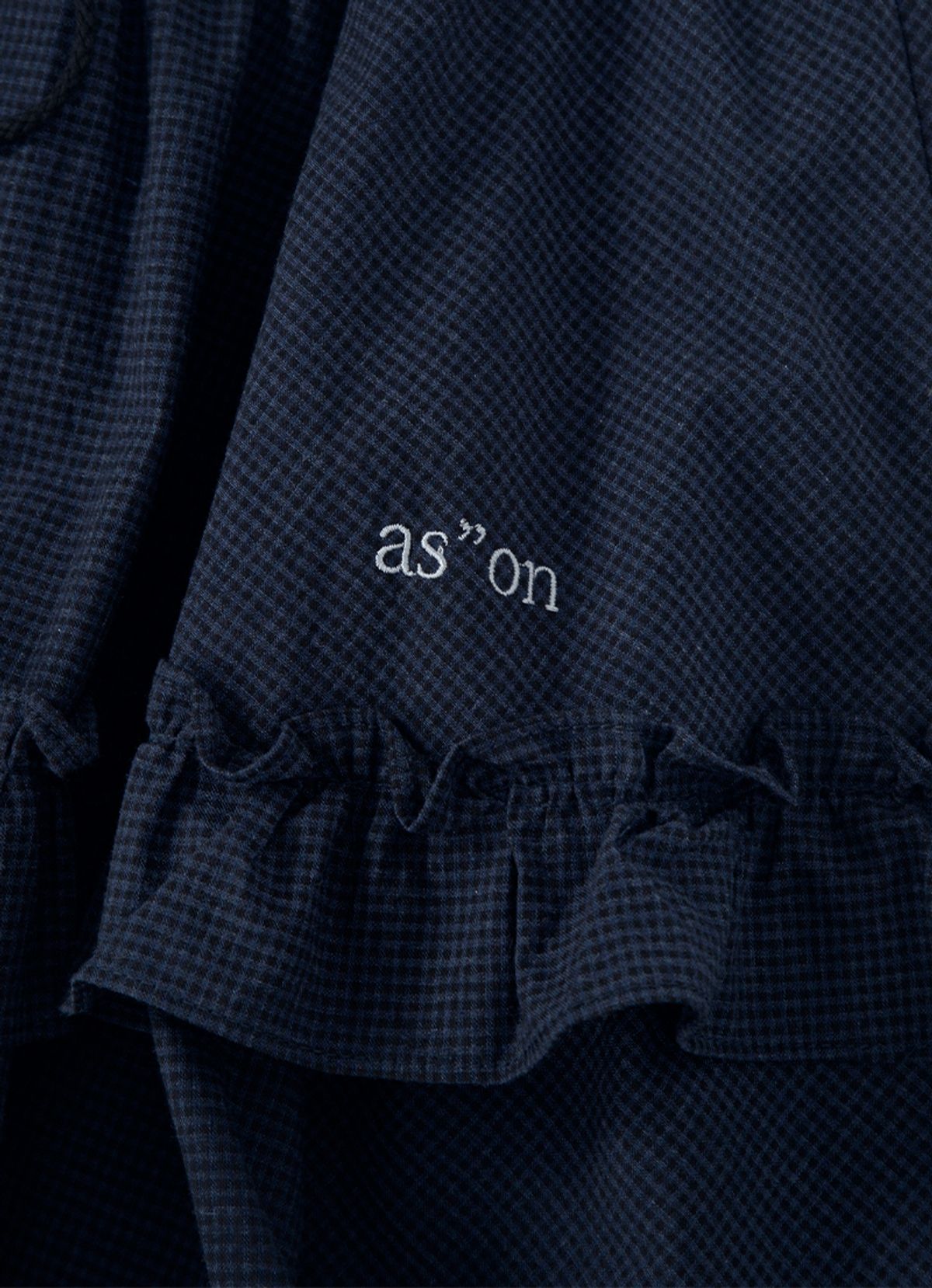 애즈온(ASON) CHECK KANGKANG MIDI SKIRT / NAVY