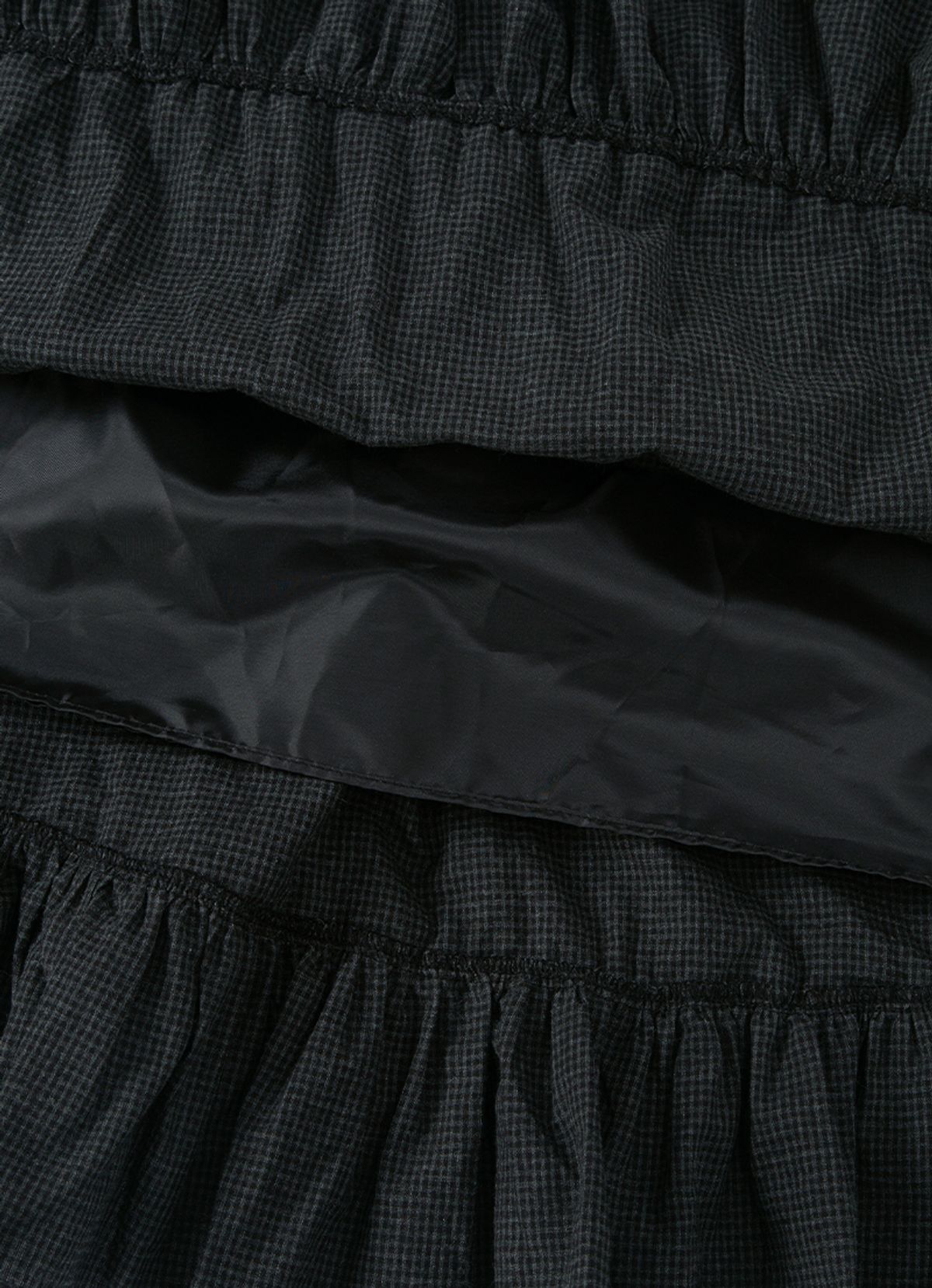 애즈온(ASON) CHECK KANGKANG MIDI SKIRT / BLACK