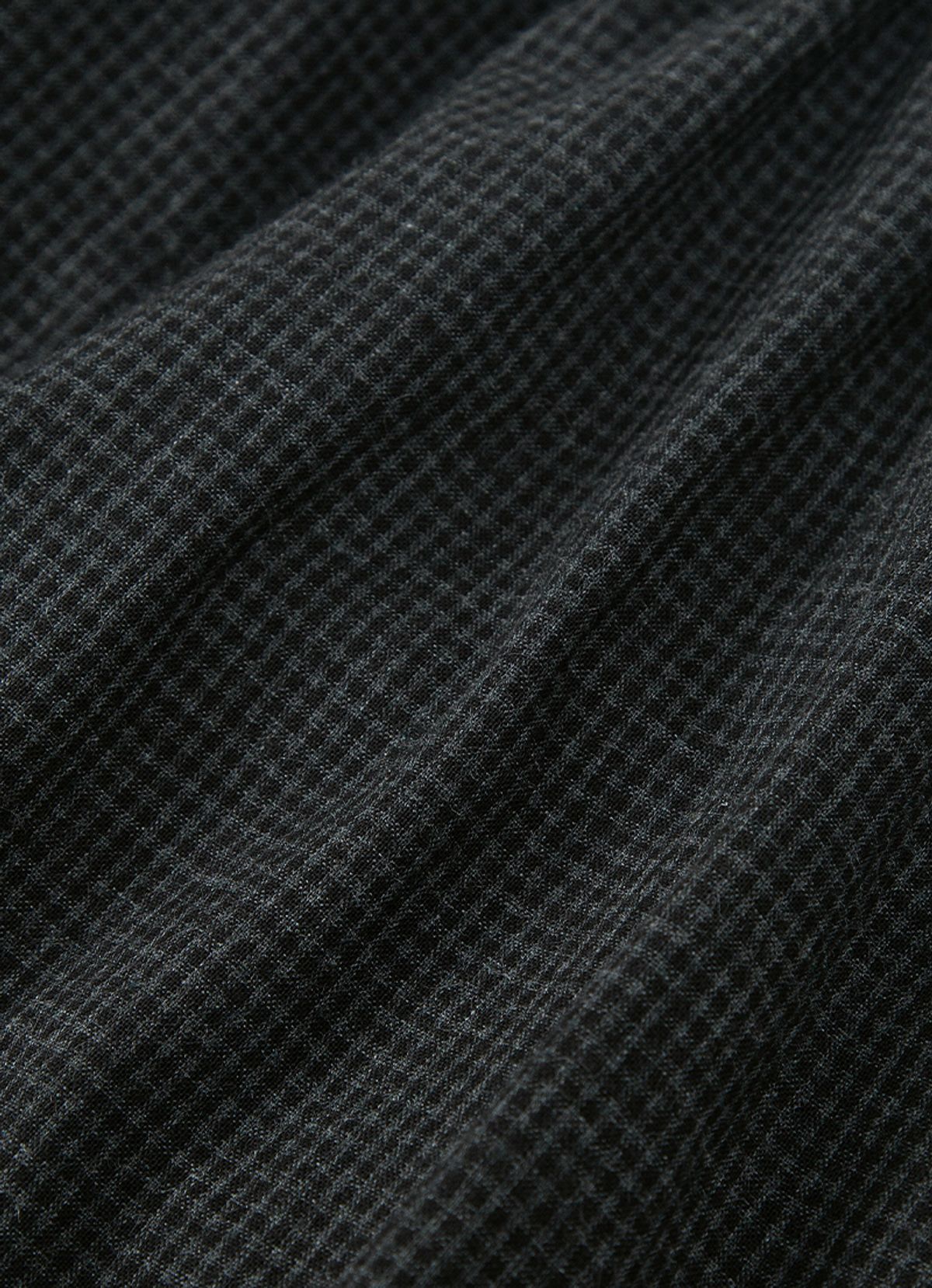 애즈온(ASON) CHECK KANGKANG MIDI SKIRT / BLACK