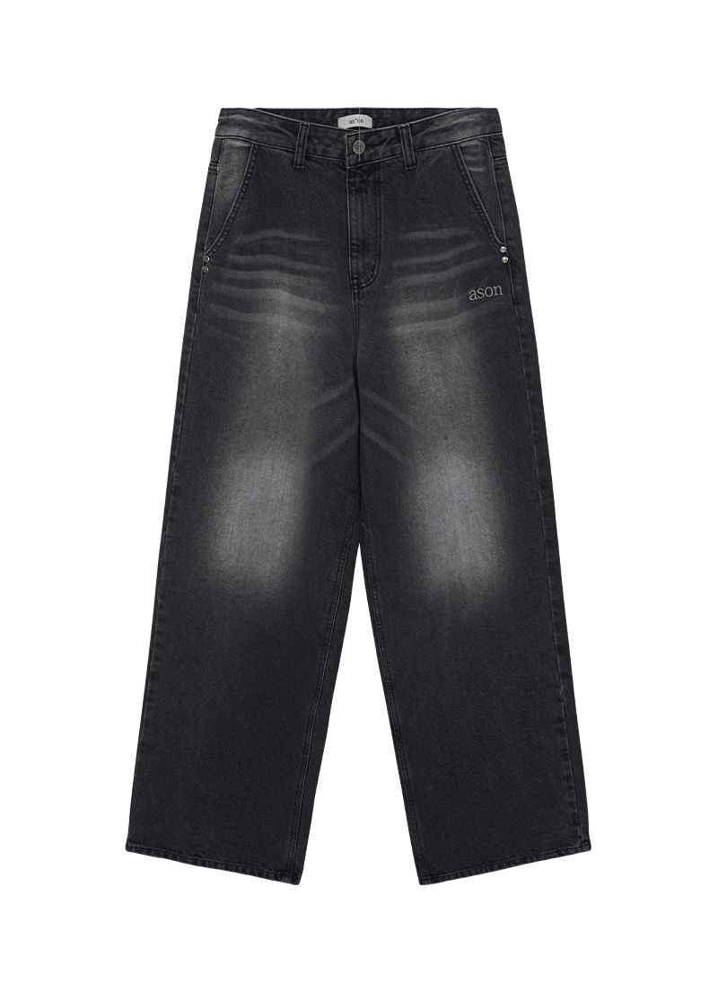 MUSINSA公式 | ASON DUSK DENIM PANTS / BLACK