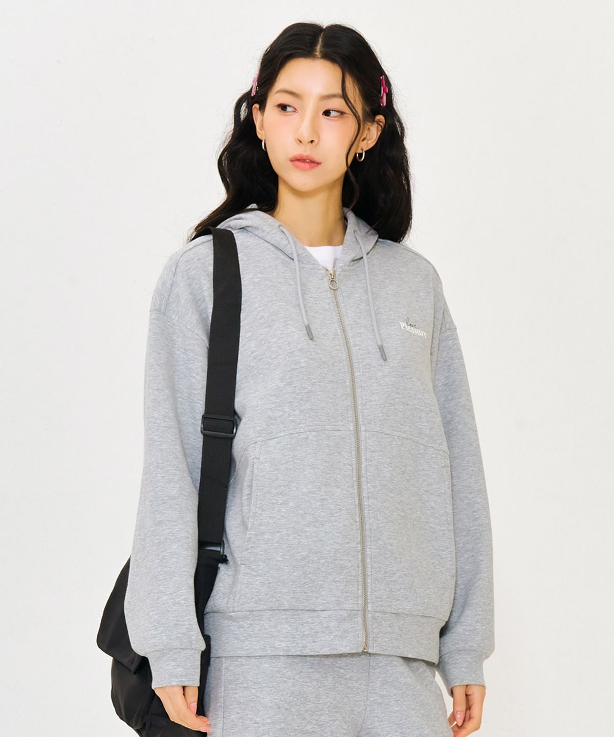 체이스컬트(CHASECULT) 여성 후드 집업-그레이