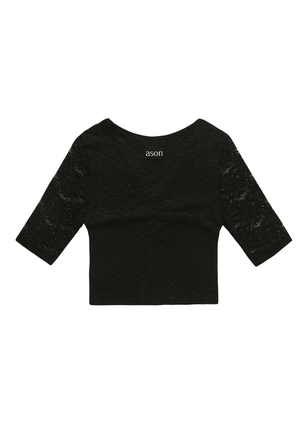 애즈온(ASON) YAN FLOWER LACE TEE