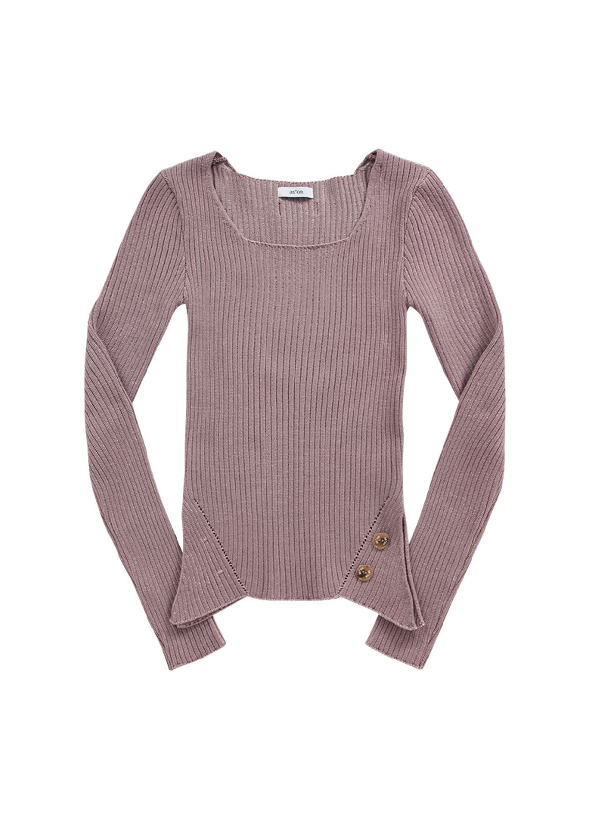 애즈온(ASON) SQUARE TWIM KNIT / PINK