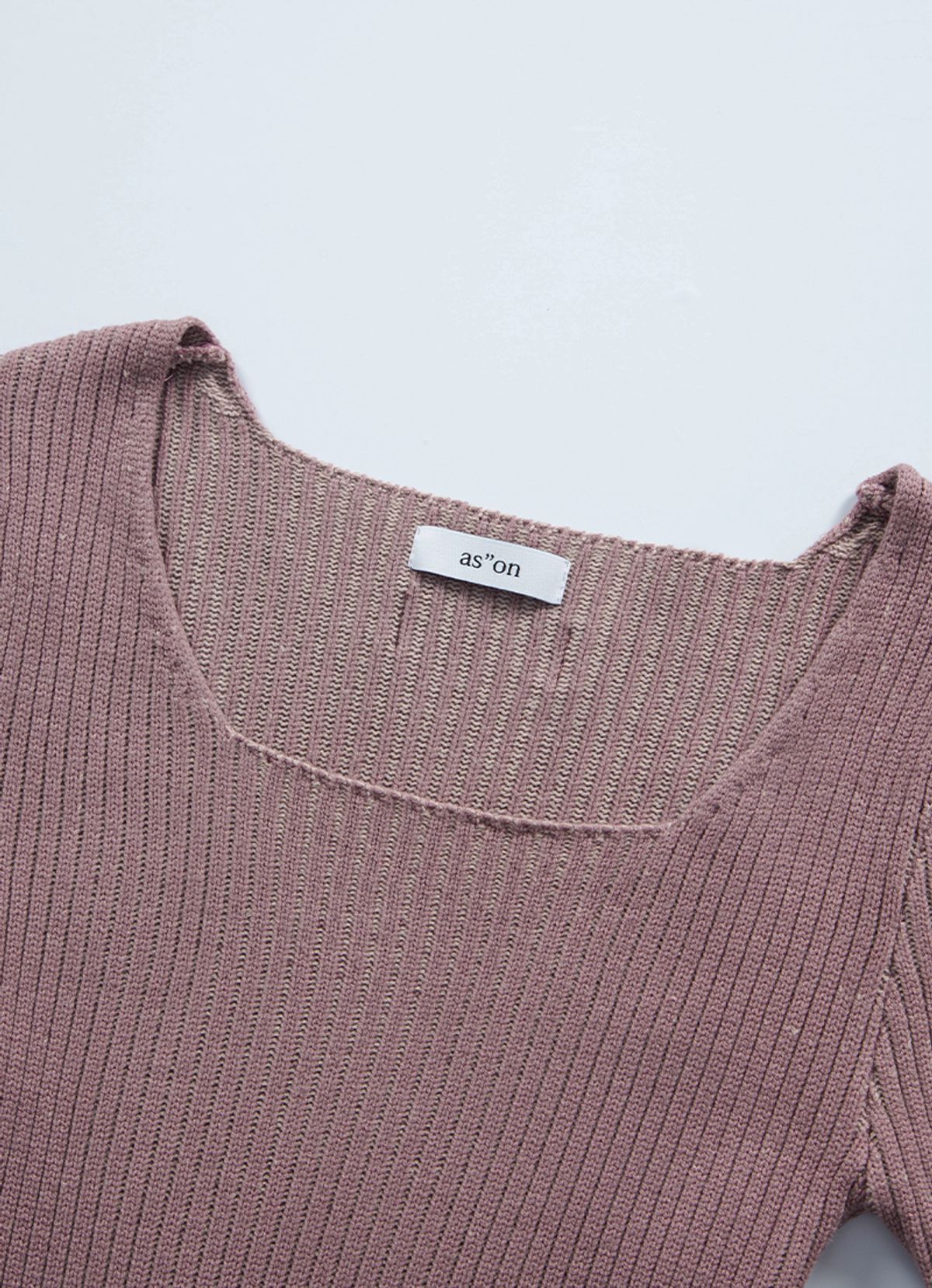 애즈온(ASON) SQUARE TWIM KNIT / PINK