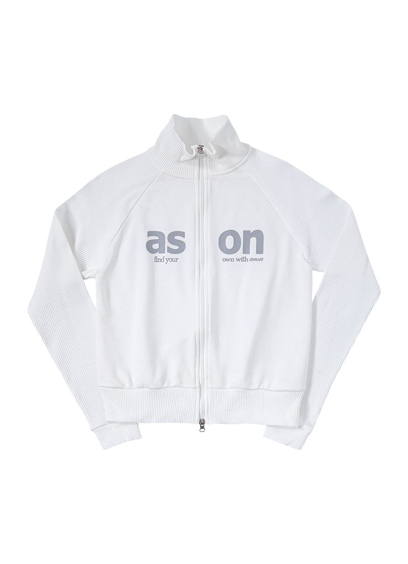 ason  SALT ZIP-UP / WHITE ジップアップトップス ason SALT ZIP-UP / WHITE ジップアップトップス 【公式通販】