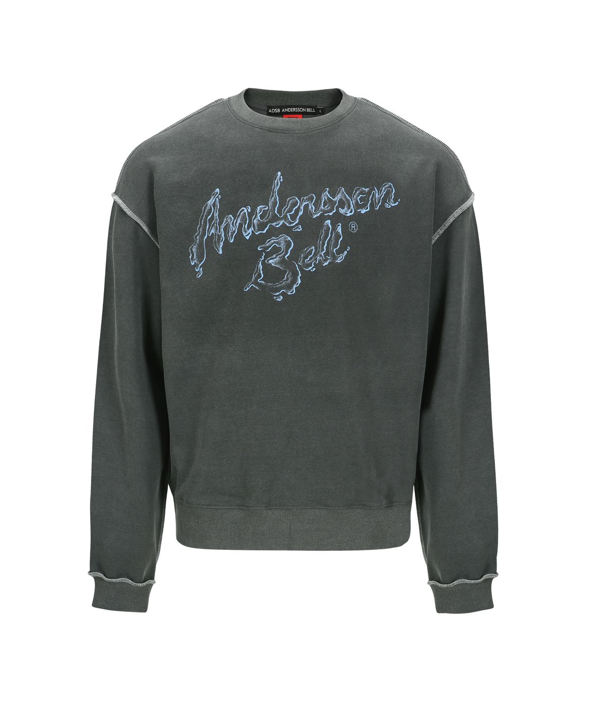 앤더슨벨(ADSB ANDERSSON BELL) UNISEX LIQUID LOGO SWEATSHIRT atb1378u(CHARCOAL)
