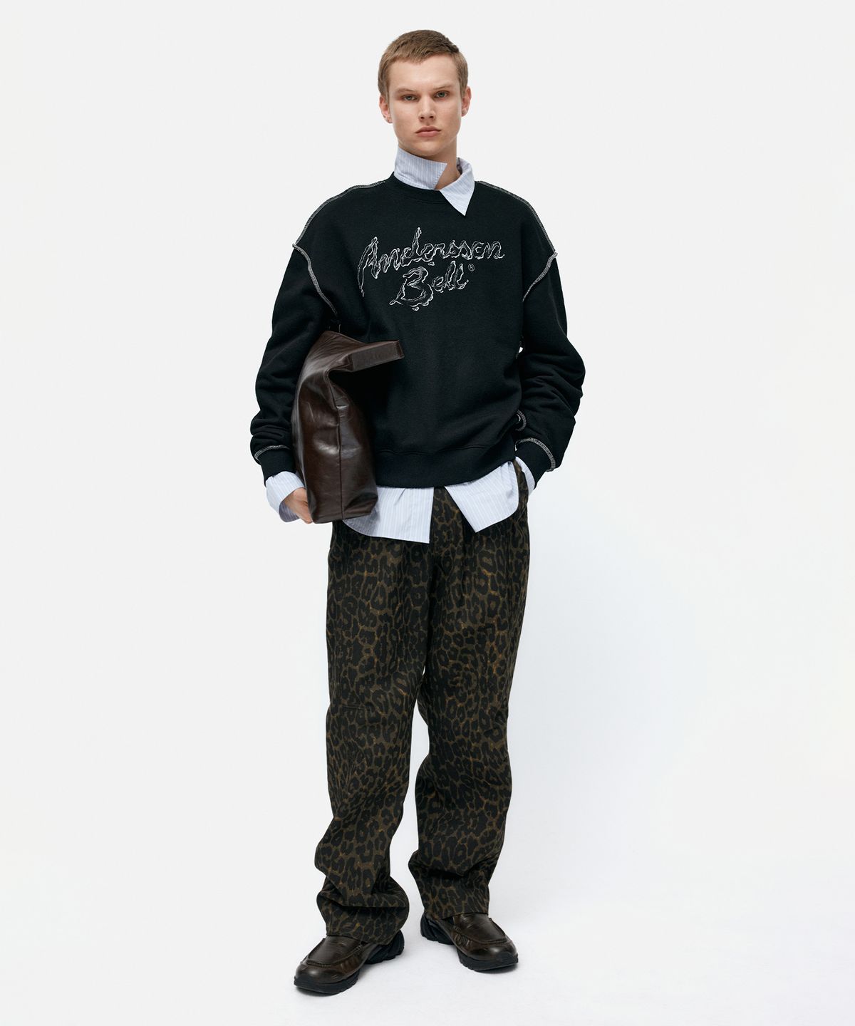 앤더슨벨(ADSB ANDERSSON BELL) UNISEX LIQUID LOGO SWEATSHIRT atb1378u(BLACK)
