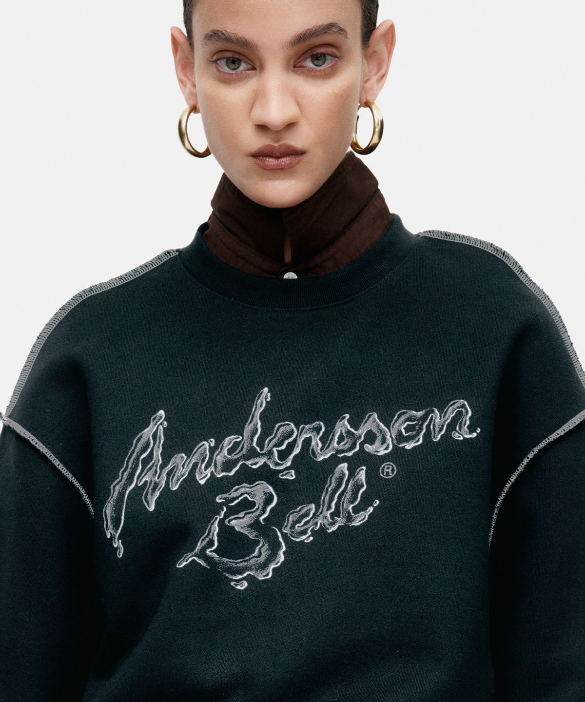 앤더슨벨(ADSB ANDERSSON BELL) UNISEX LIQUID LOGO SWEATSHIRT atb1378u(BLACK)