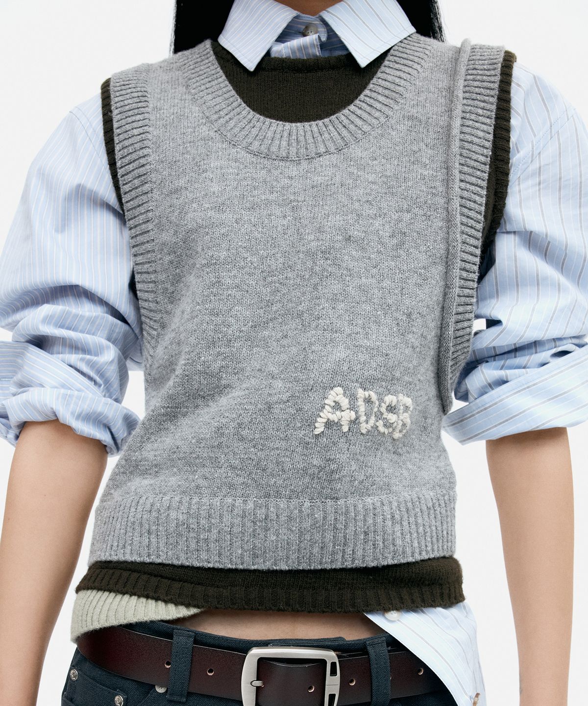 앤더슨벨(ADSB ANDERSSON BELL) TRES LAYERED SLEEVELESS TOP atb1394w(GREY)