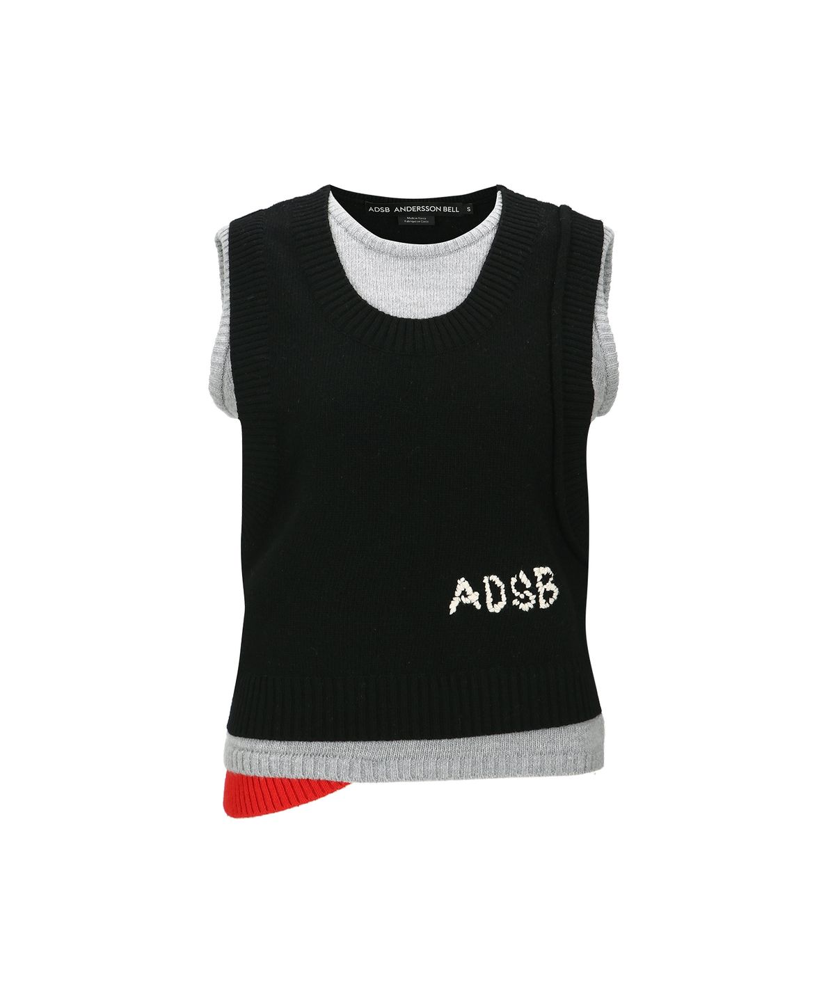 앤더슨벨(ADSB ANDERSSON BELL) TRES LAYERED SLEEVELESS TOP atb1394w(BLACK)