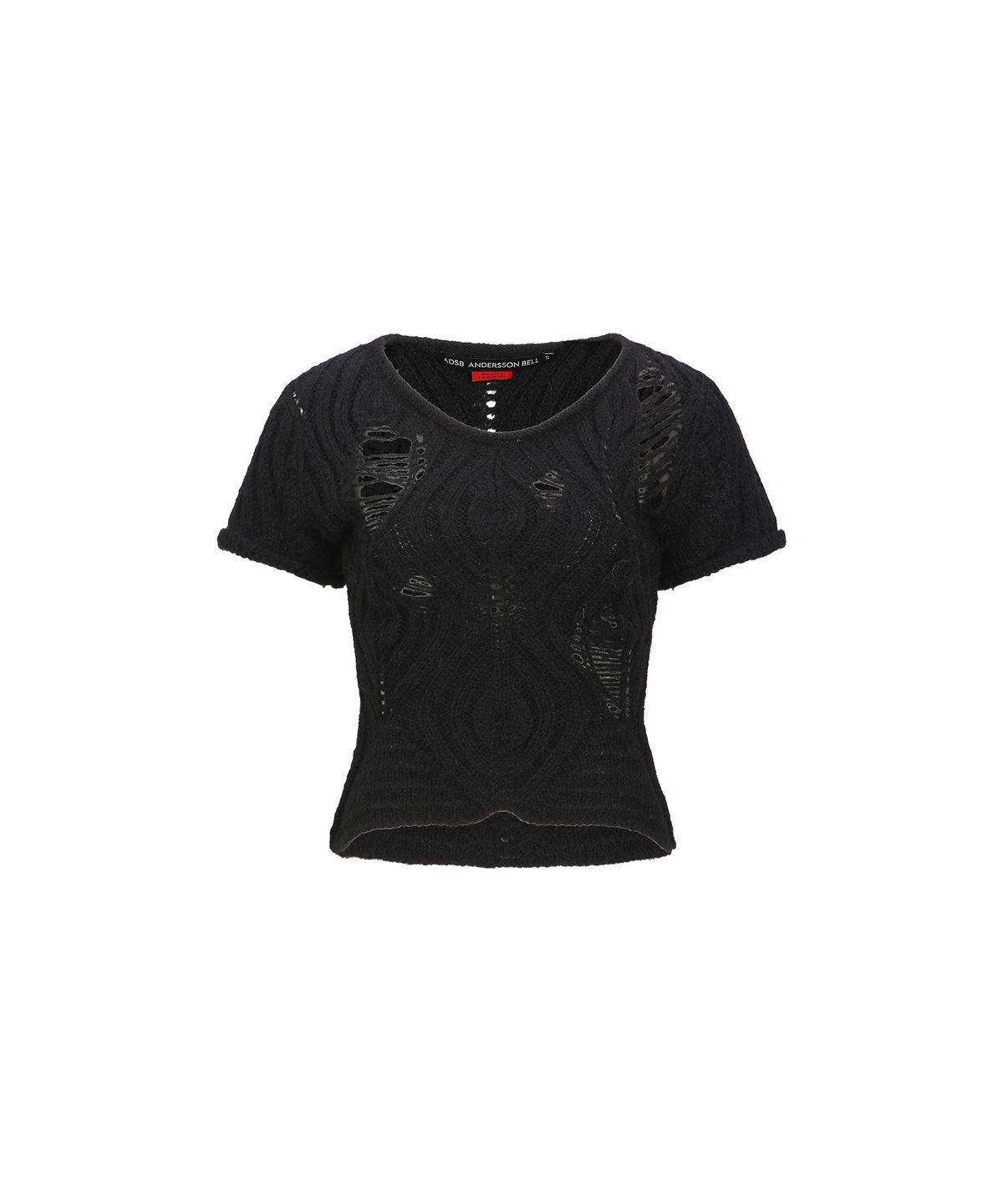 앤더슨벨(ADSB ANDERSSON BELL) CAP SLEEVE SWEATER LAYERED TOP atb1352w(BLACK)