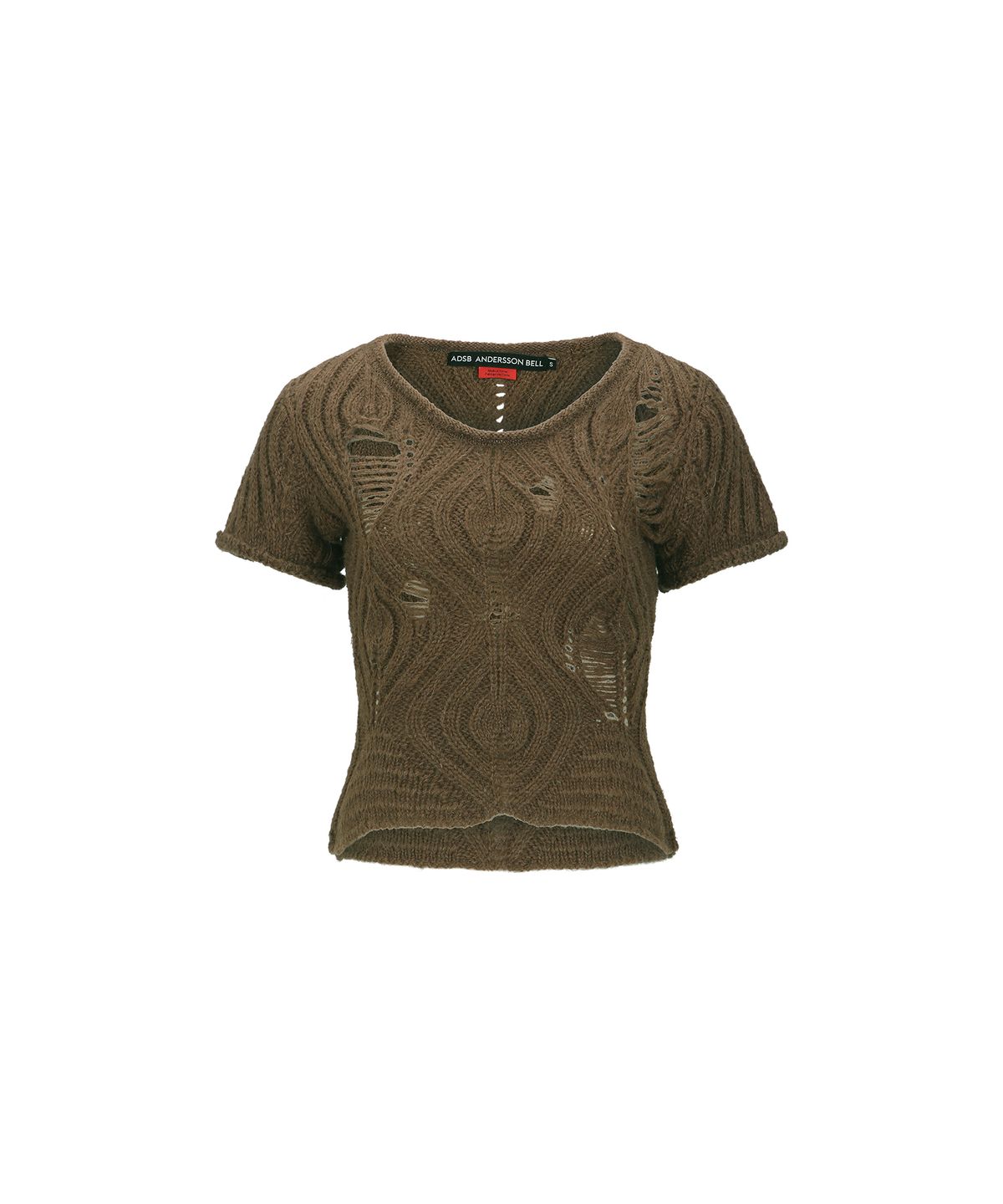 앤더슨벨(ADSB ANDERSSON BELL) CAP SLEEVE SWEATER LAYERED TOP atb1352w(BROWN)