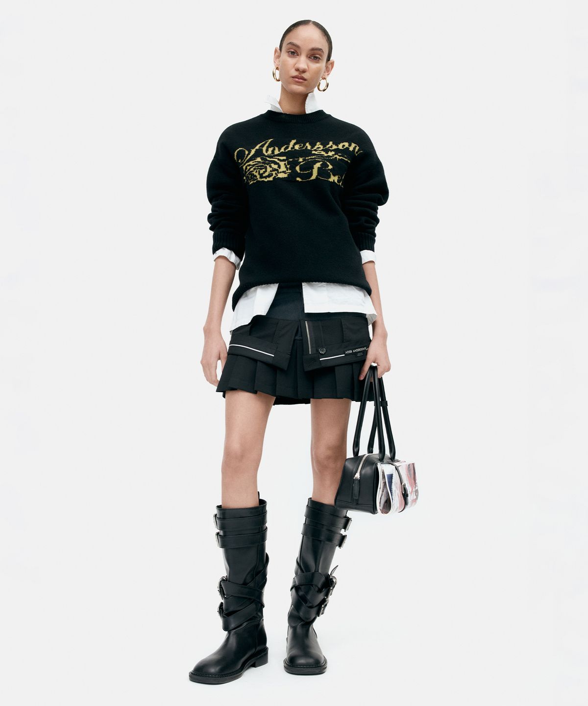 앤더슨벨(ADSB ANDERSSON BELL) LAYERED STRAP BOOTS aaa483w(BLACK)