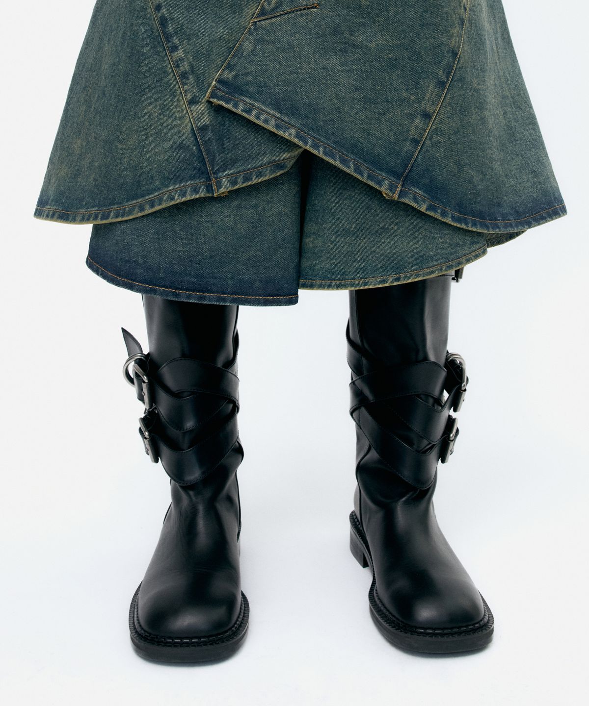 앤더슨벨(ADSB ANDERSSON BELL) LAYERED STRAP BOOTS aaa483w(BLACK)