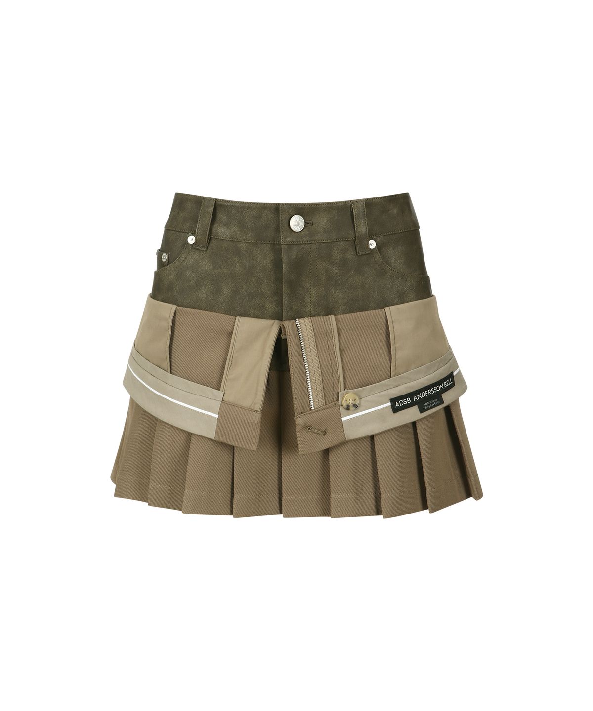 앤더슨벨(ADSB ANDERSSON BELL) INSIDE OUT PLEATS SKIRT apa845w(BEIGE)