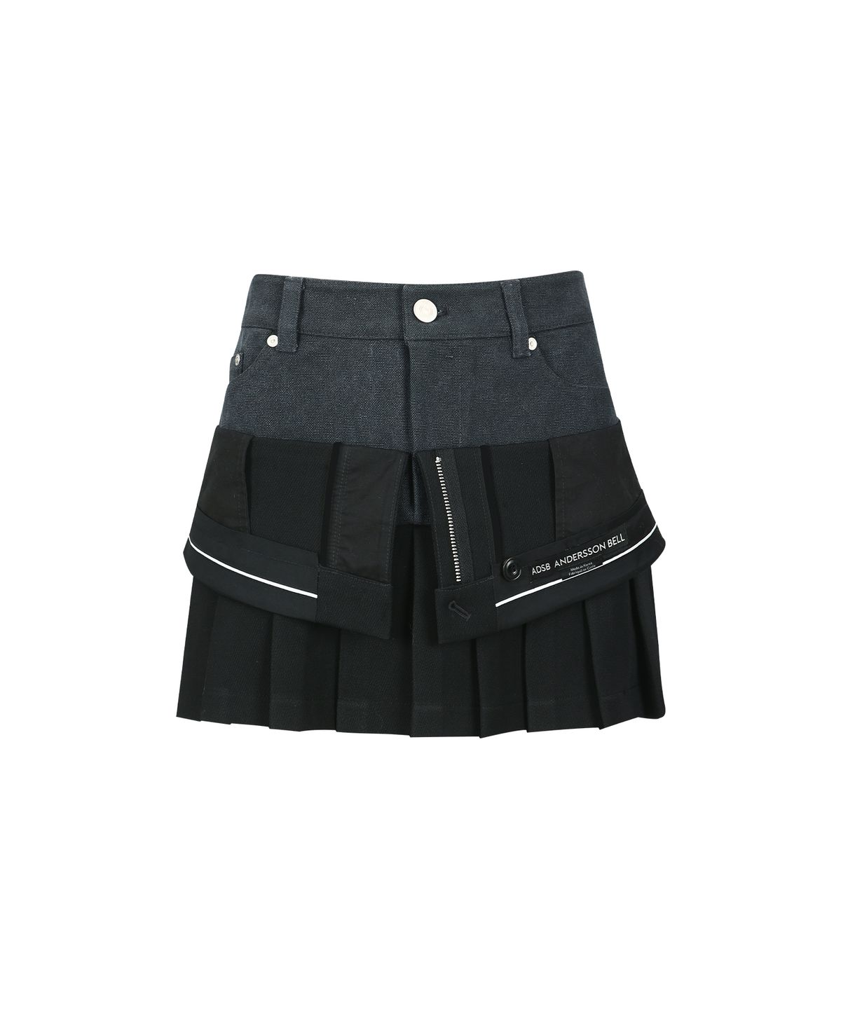 앤더슨벨(ADSB ANDERSSON BELL) INSIDE OUT PLEATS SKIRT apa844w(BLACK)
