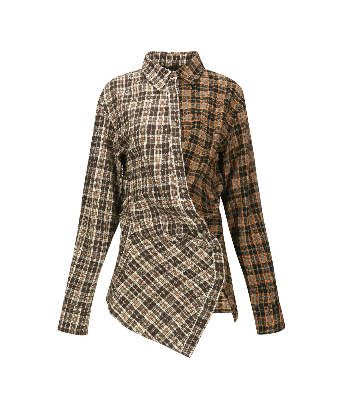 앤더슨벨(ADSB ANDERSSON BELL) TWIST CHECK SHIRTS atb1361w(BROWN)