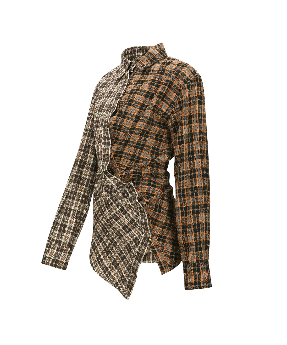 앤더슨벨(ADSB ANDERSSON BELL) TWIST CHECK SHIRTS atb1361w(BROWN)