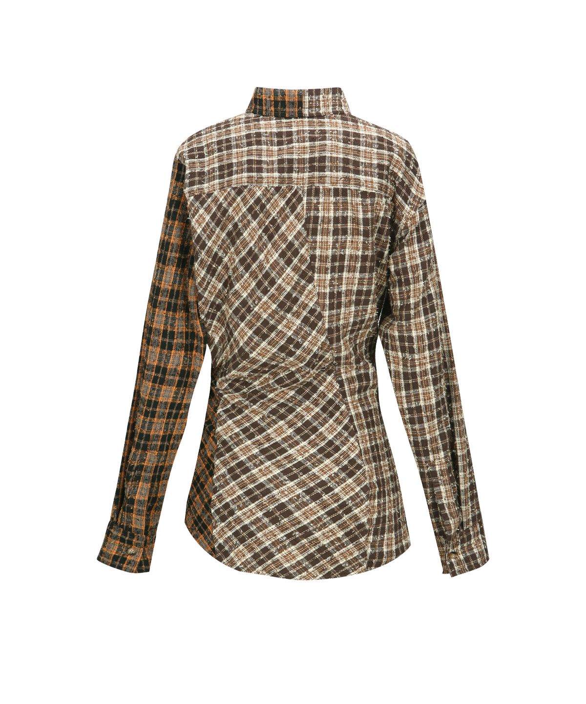 앤더슨벨(ADSB ANDERSSON BELL) TWIST CHECK SHIRTS atb1361w(BROWN)