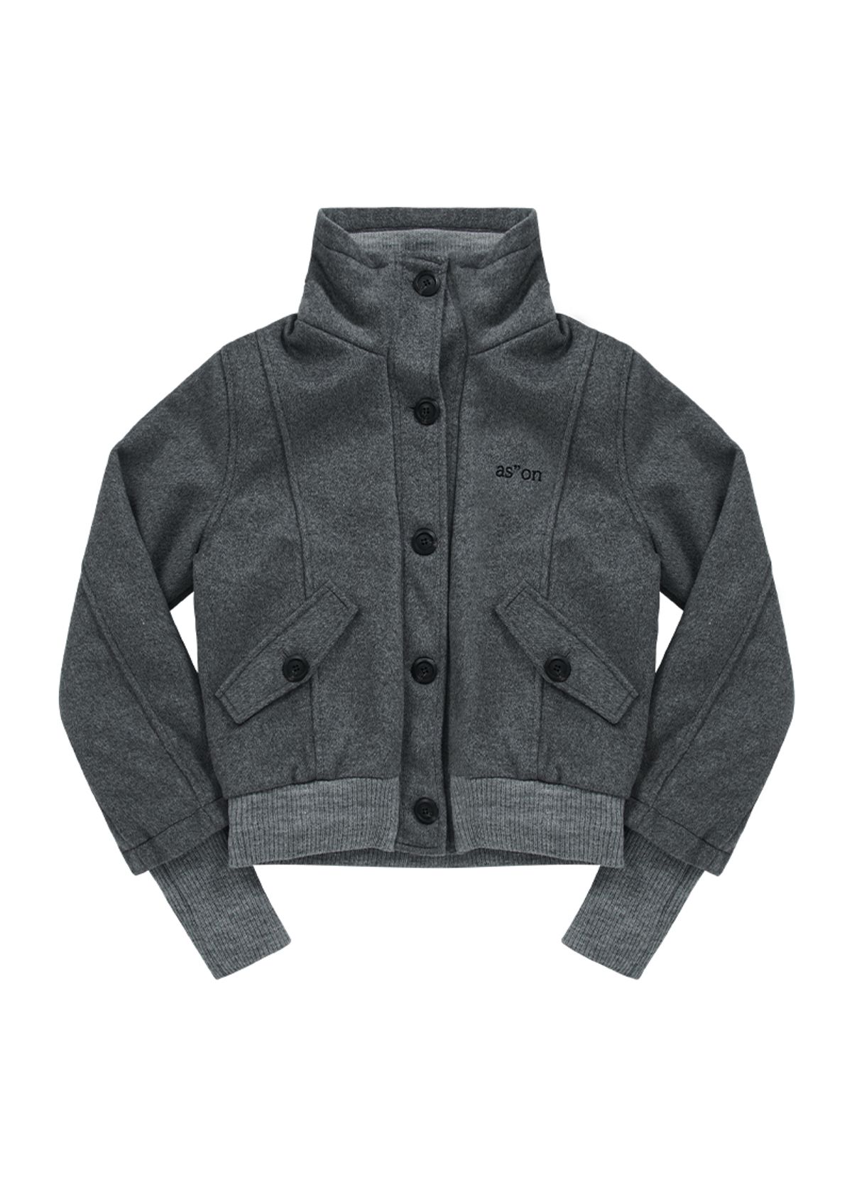 애즈온(ASON) DUMBO WOOL JACKET / GRAY