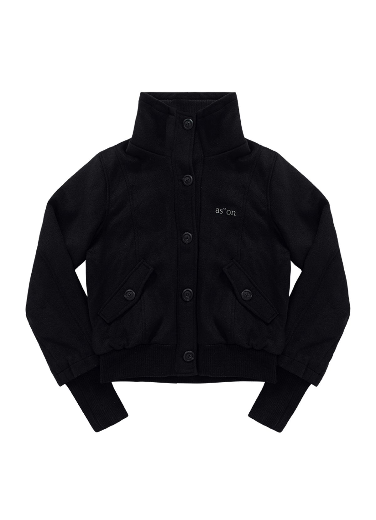 애즈온(ASON) DUMBO WOOL JACKET / BLACK