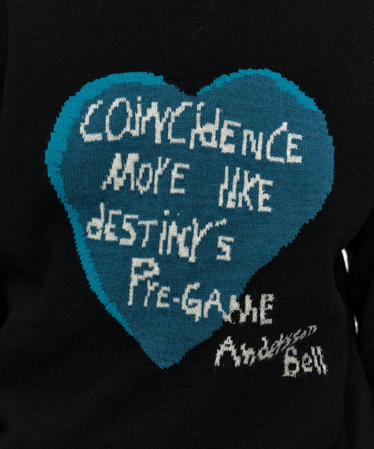 앤더슨벨(ADSB ANDERSSON BELL) GIRLS HEART MESSAGE CREW-NECK SWEATER atb1464w(BLACK)