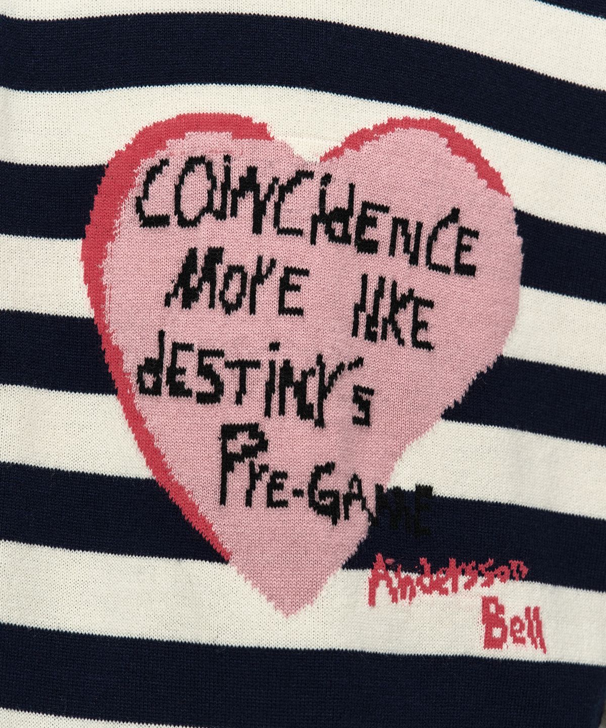 앤더슨벨(ADSB ANDERSSON BELL) BOYS HEART MESSAGE CREW-NECK SWEATER atb1453m(NAVY/IVORY)
