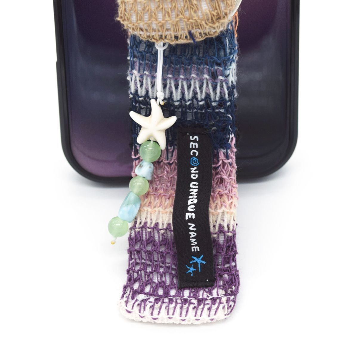 세컨드유니크네임(SECOND UNIQUE NAME) SUN CASE KNIT BELT MIDNIGHT (EPOXY BLACK)