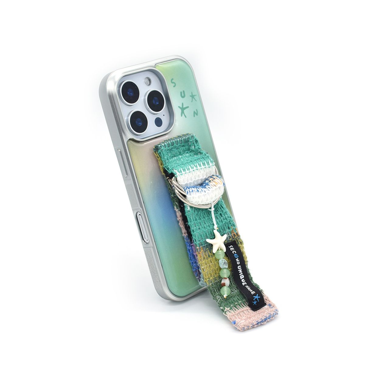 세컨드유니크네임(SECOND UNIQUE NAME) SUN CASE KNIT BELT NATURE (EPOXY SILVER)