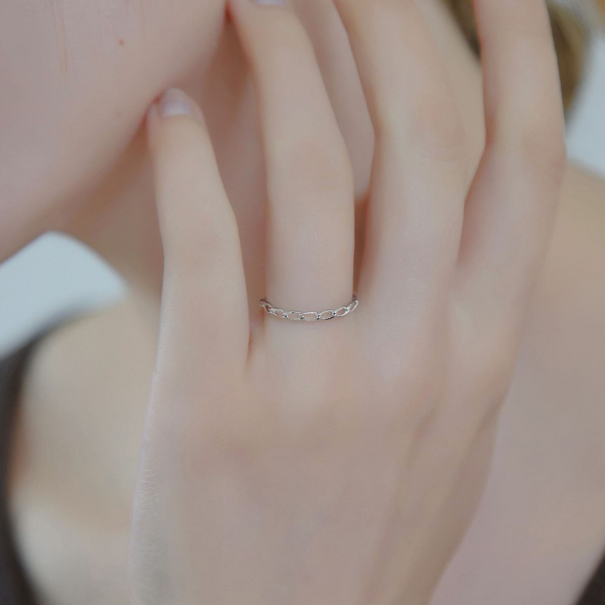 디유아모르(DIEUAMOUR) 체인 포인트 실반지