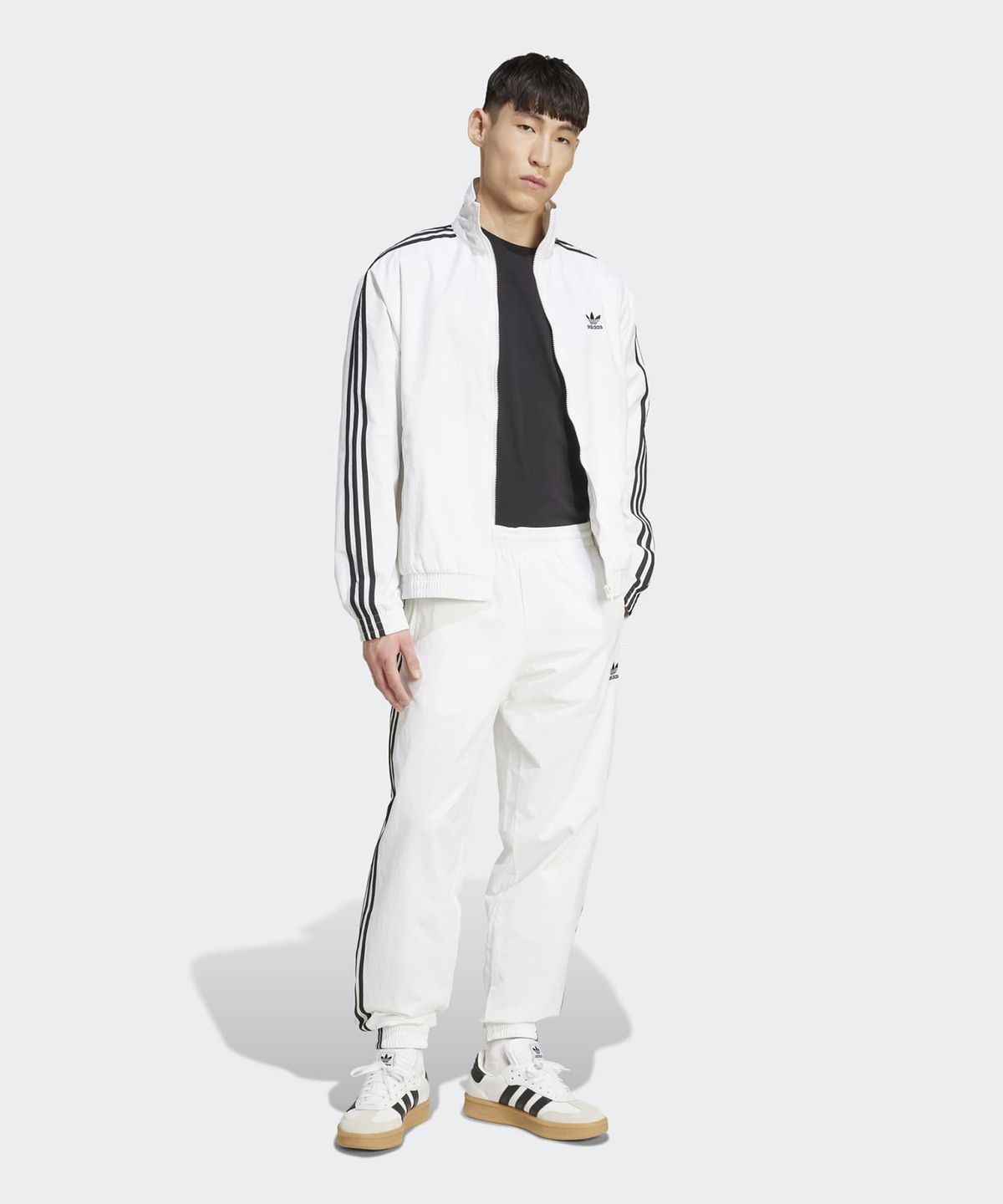 아디다스(ADIDAS) 우븐 파이어버드 트랙 팬츠 - 화이트:블랙 / JY1334