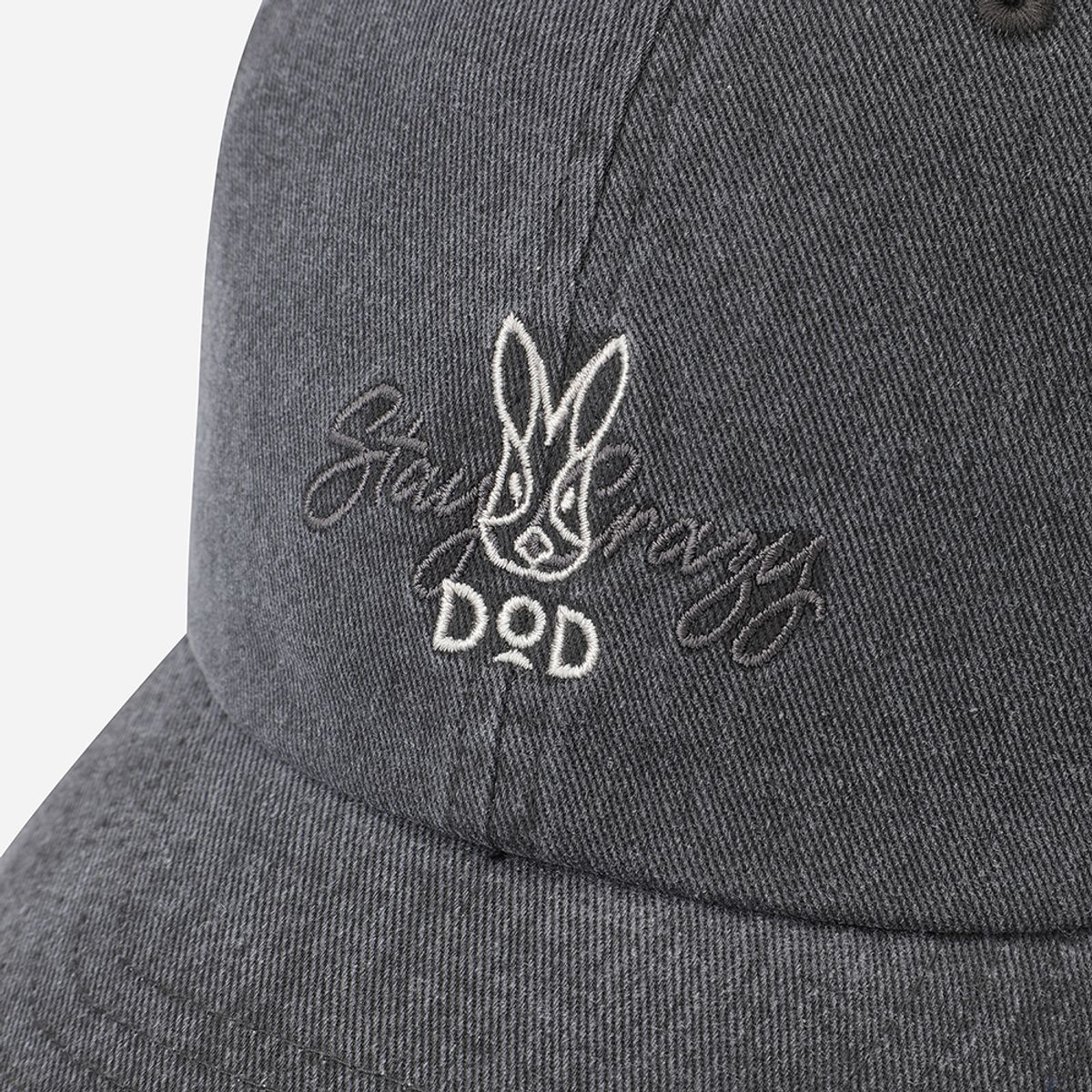디오디(DOD) 피그먼트 더블 로고 볼캡(CHARCOAL GREY)