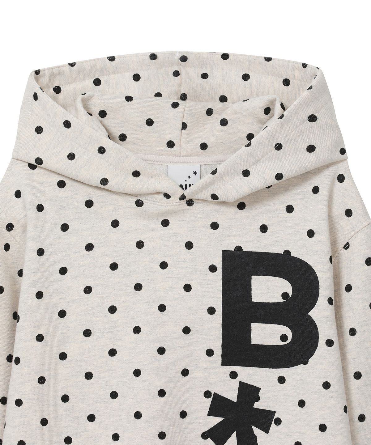 바우프(BAUF) B logo 슬림핏 후드 티셔츠 [도트 오트밀]