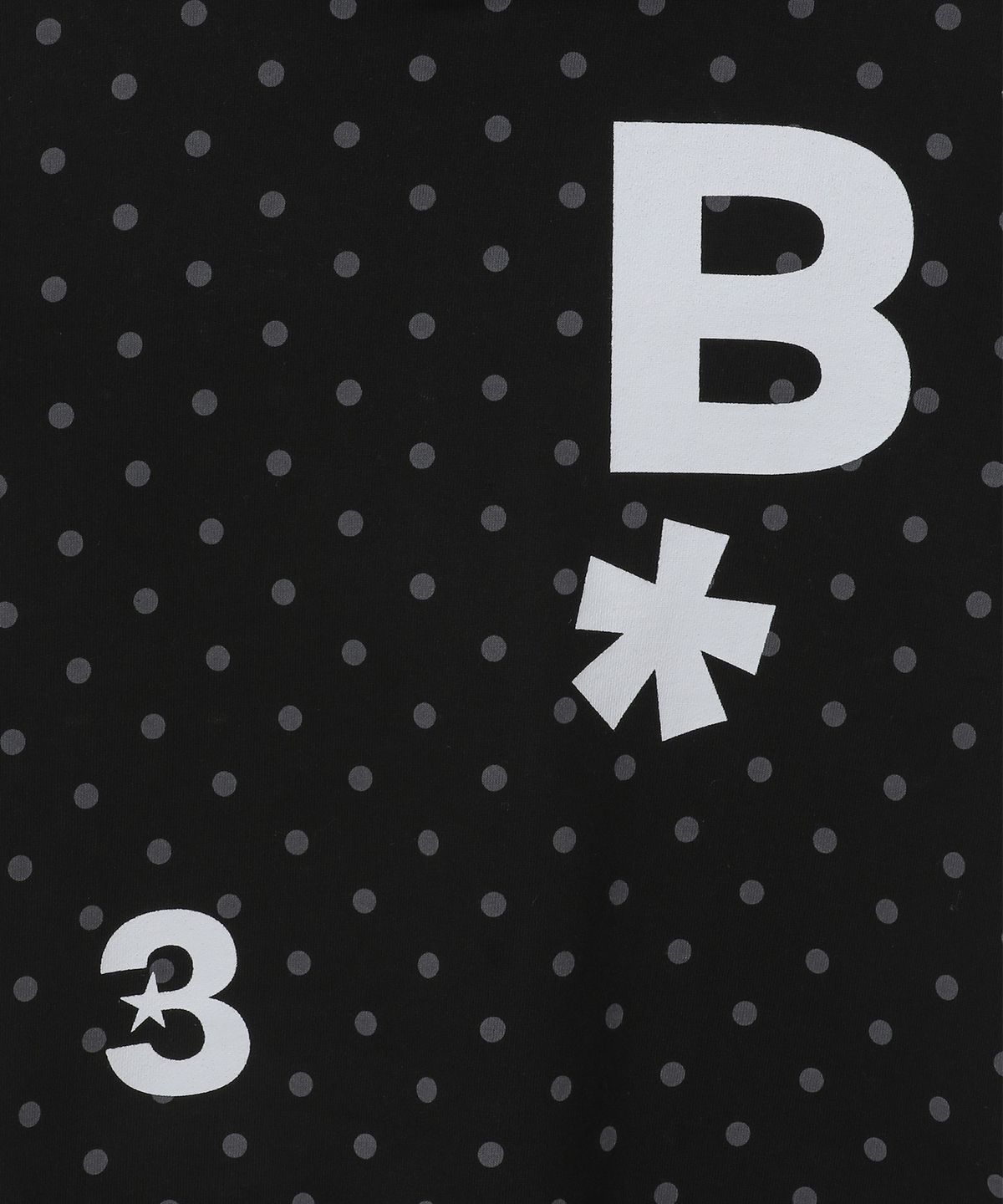 바우프(BAUF) B logo 슬림핏 후드 티셔츠 [도트 블랙]