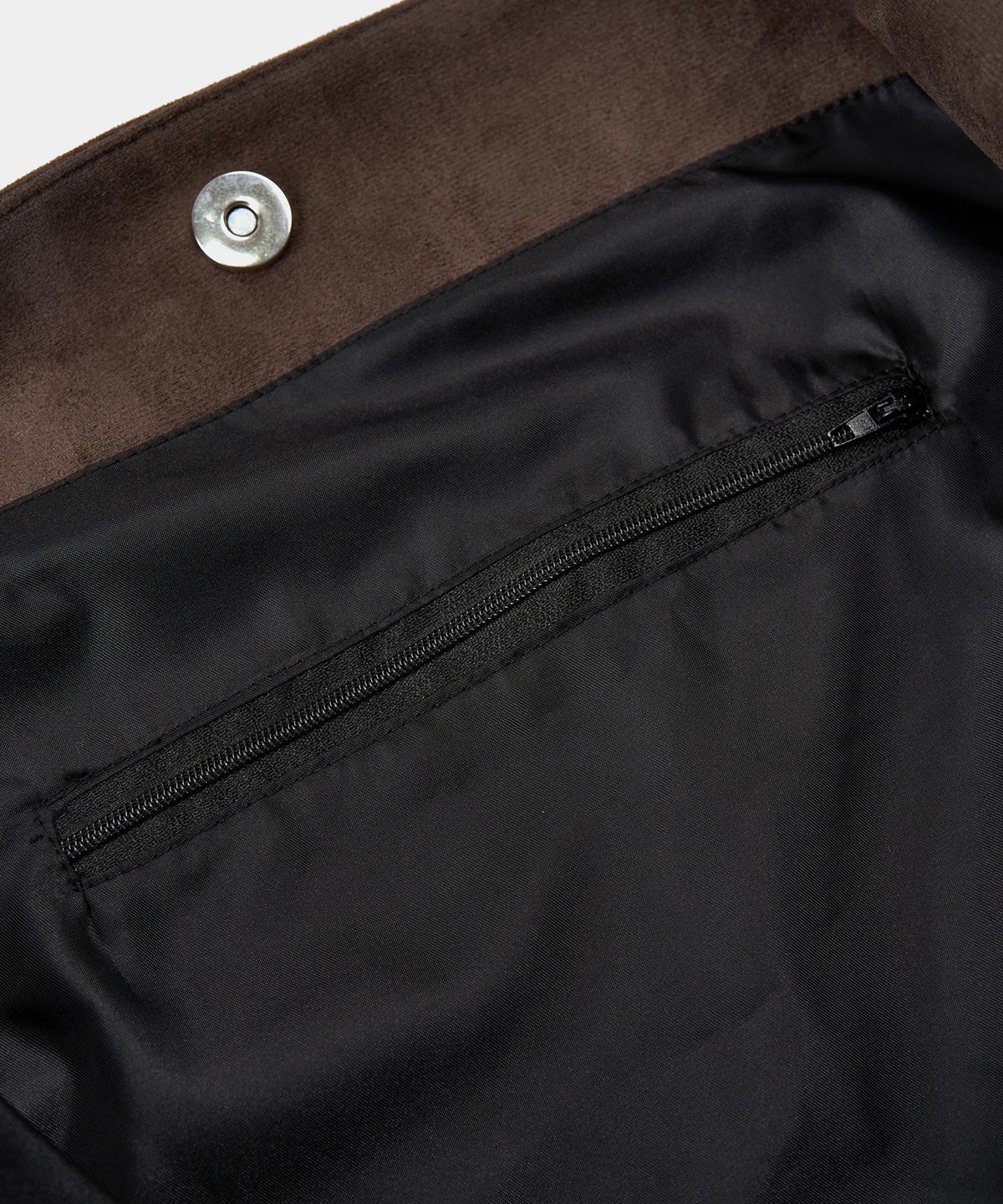 엑스컨테이너(EXCONTAINER) 뮤티드 스웨이드 크로스 백 (DARK BROWN)