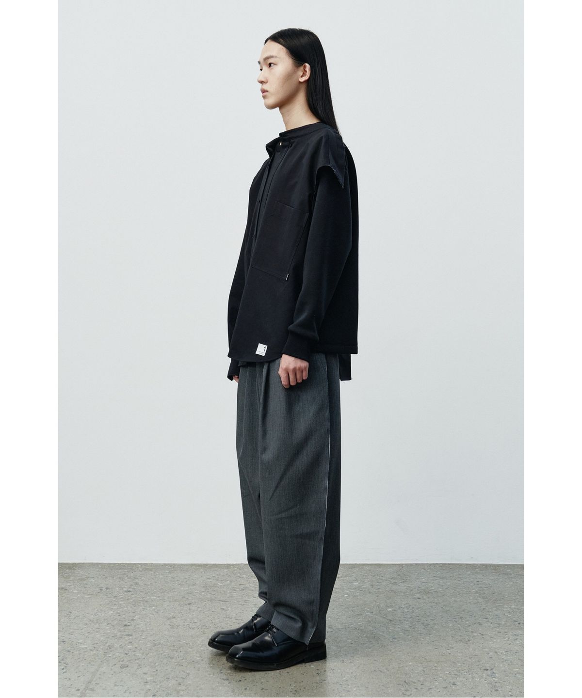 래코드(RECODE) Shirt Mixed Top RKTAA25609BKX