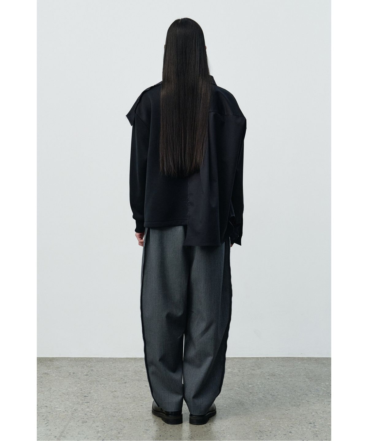래코드(RECODE) Shirt Mixed Top RKTAA25609BKX