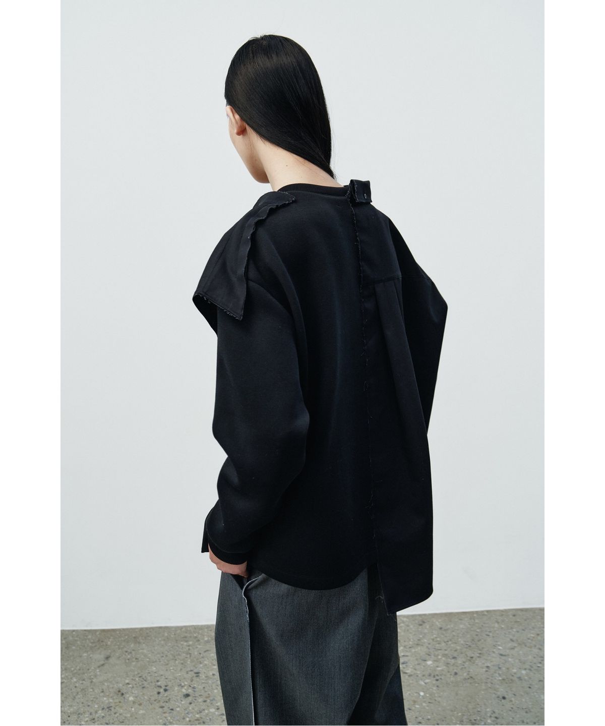 래코드(RECODE) Shirt Mixed Top RKTAA25609BKX