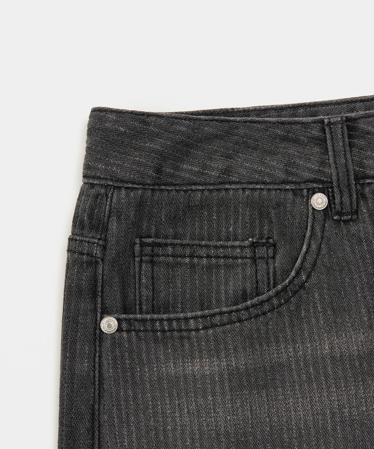 엑스컨테이너(EXCONTAINER) 코듀로이 와이드 데님 팬츠 (WASHED GREY)