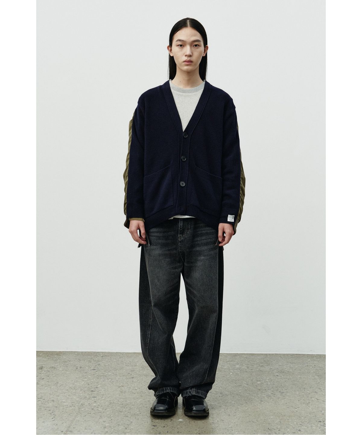 래코드(RECODE) Waist Raw Edged Denim Pants RKPAA25613BKX