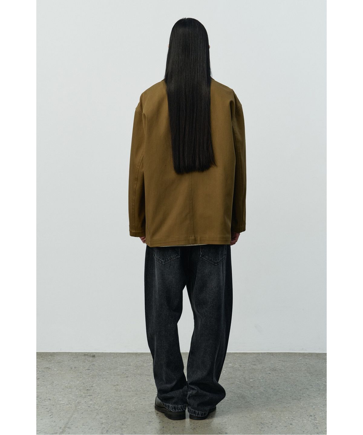 래코드(RECODE) Waist Raw Edged Denim Pants RKPAA25613BKX