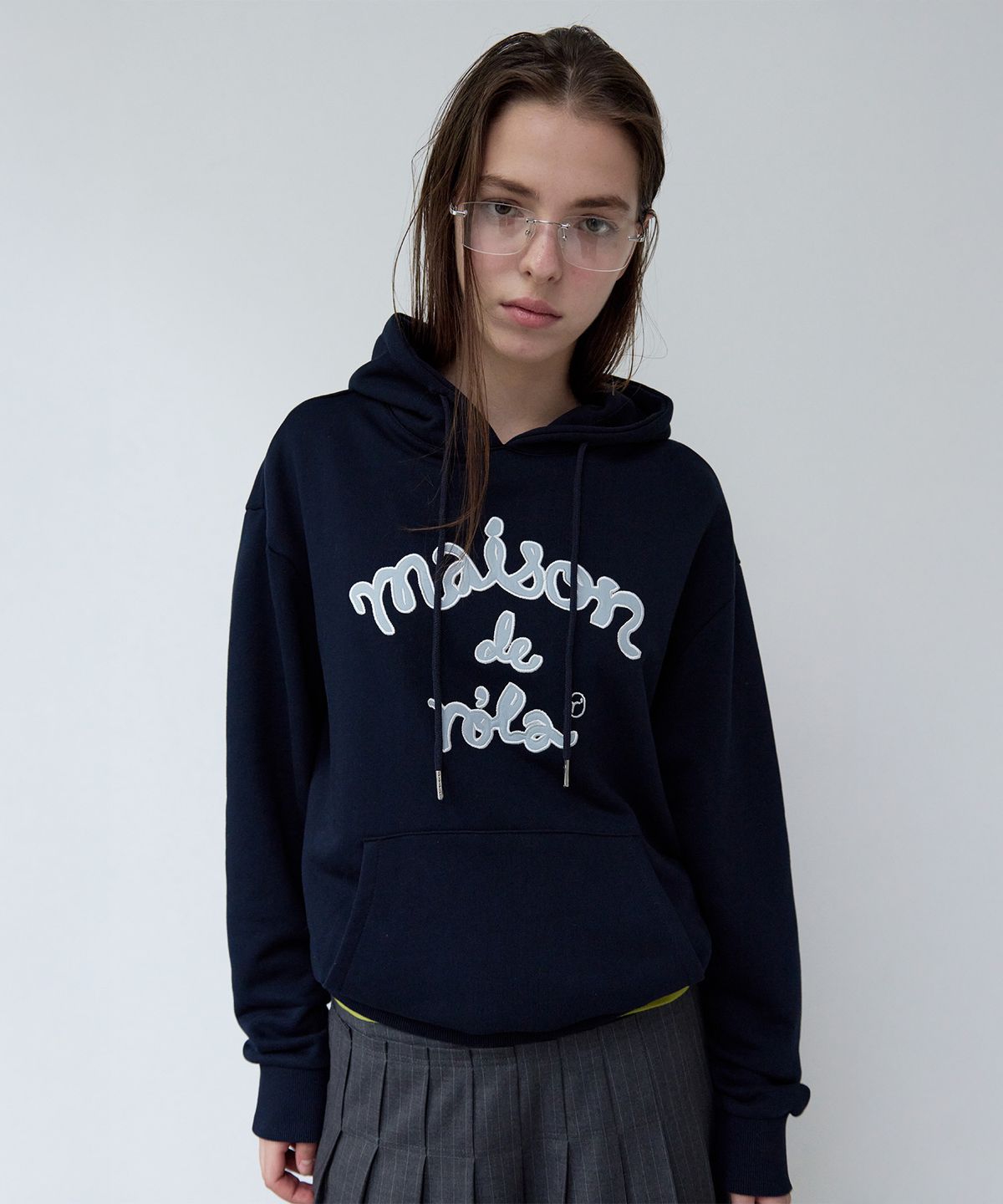 로라로라(ROLAROLA) MAISON DE ROLA STRING HOODIE NAVY