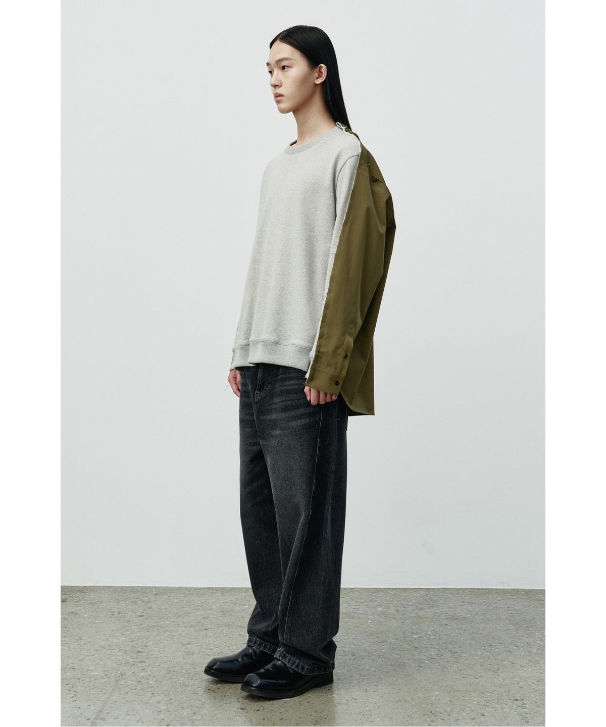 래코드(RECODE) Back-Paneled Sweatshirt RKTAA25608GYX