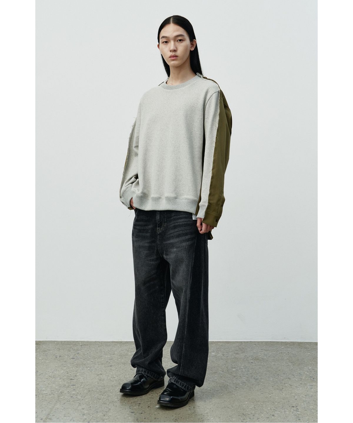 래코드(RECODE) Back-Paneled Sweatshirt RKTAA25608GYX