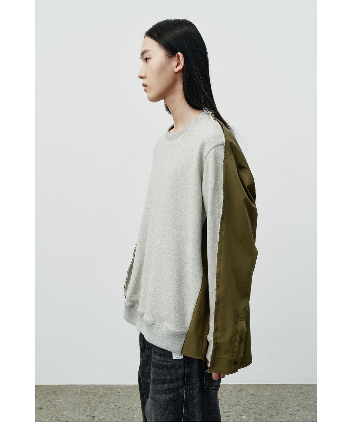 래코드(RECODE) Back-Paneled Sweatshirt RKTAA25608GYX