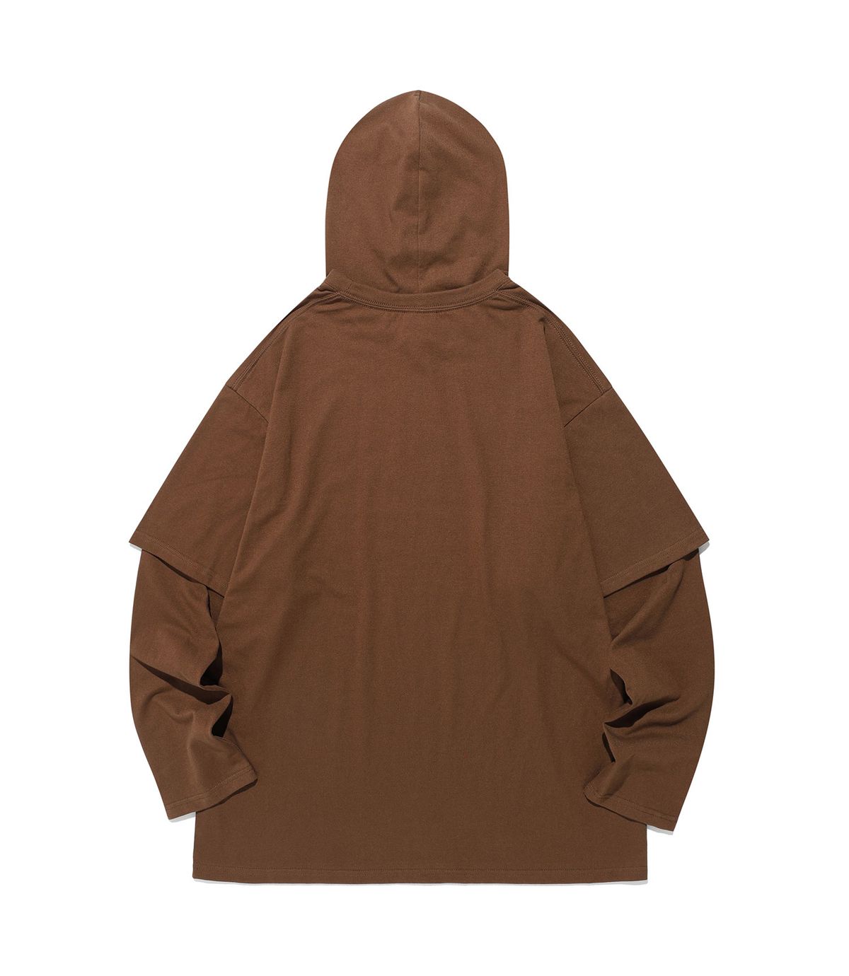 나이스고스트클럽(NICEGHOSTCLUB) THINK LAYERED L/S HOODIE_BROWN(NG2FFUT557A)