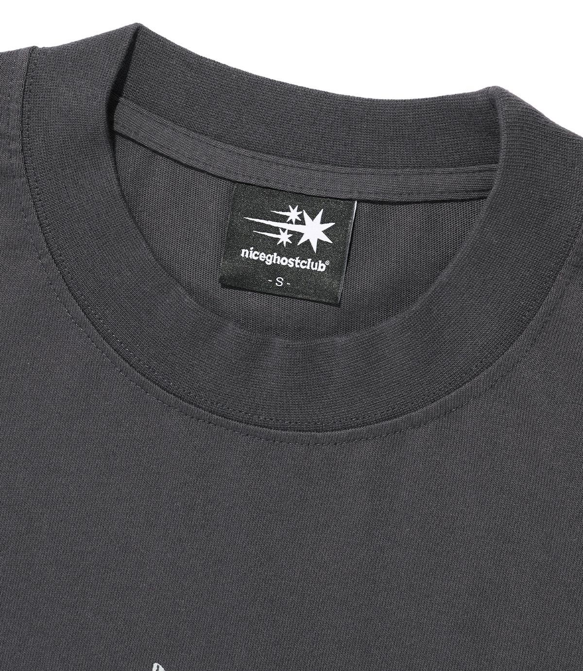 나이스고스트클럽(NICEGHOSTCLUB) LITTLE DEVIL GIRL DRAWING BIG BIG L/S TEE_CHARCOAL(NG2FFUT559A)