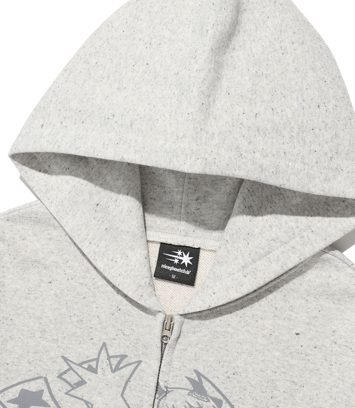 나이스고스트클럽(NICEGHOSTCLUB) CHAOS GIRL HOODIE ZIPUP_GREY(NG2FFUM481A)